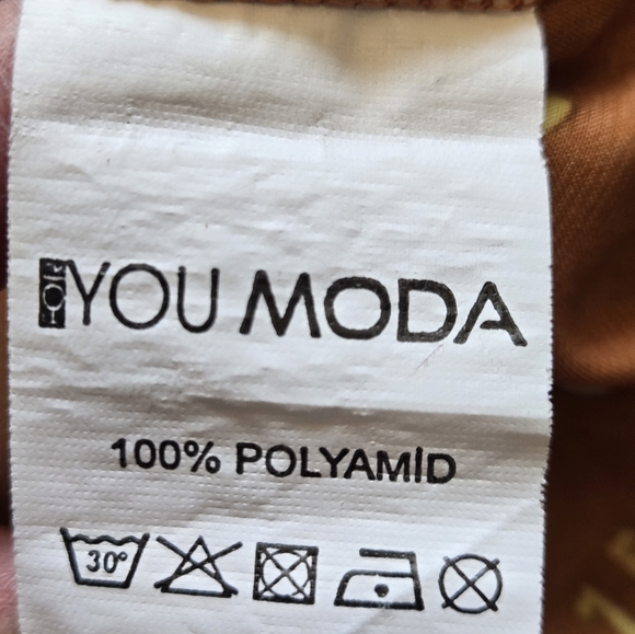 FOR YOU MODA Horseshoe Pattern Burnt Orange Long Sleeve Button Down Shirt. Med - Picture 11 of 13